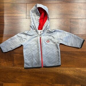 NFL 49ers Kids Hoodie in Gray and Red